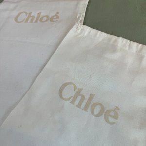 🌼 Chloé White Dust Bag Set - Large (24in x 12in) & Small (12in x 10in) 🌼